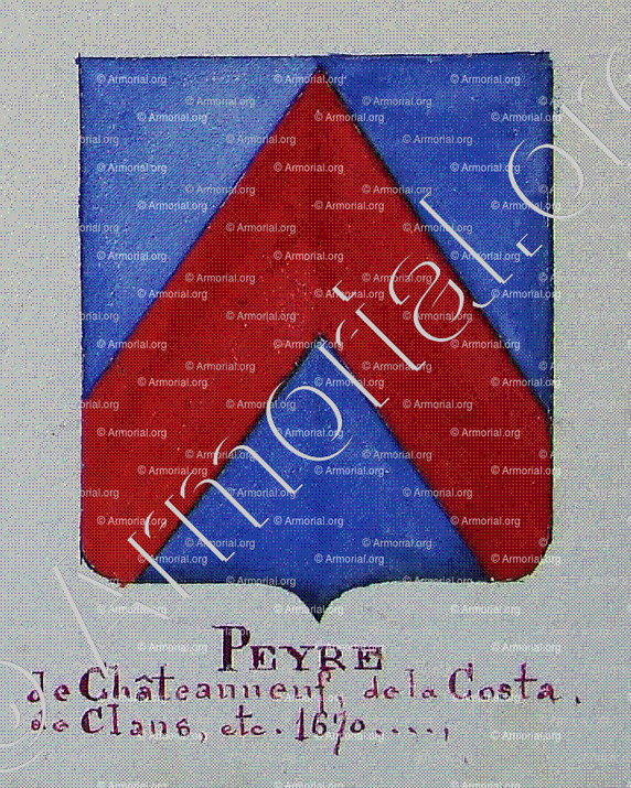 PEYRE_Armorial Nice. (J. Casal, 1903) (Bibl. mun. de Nice)._France (i)