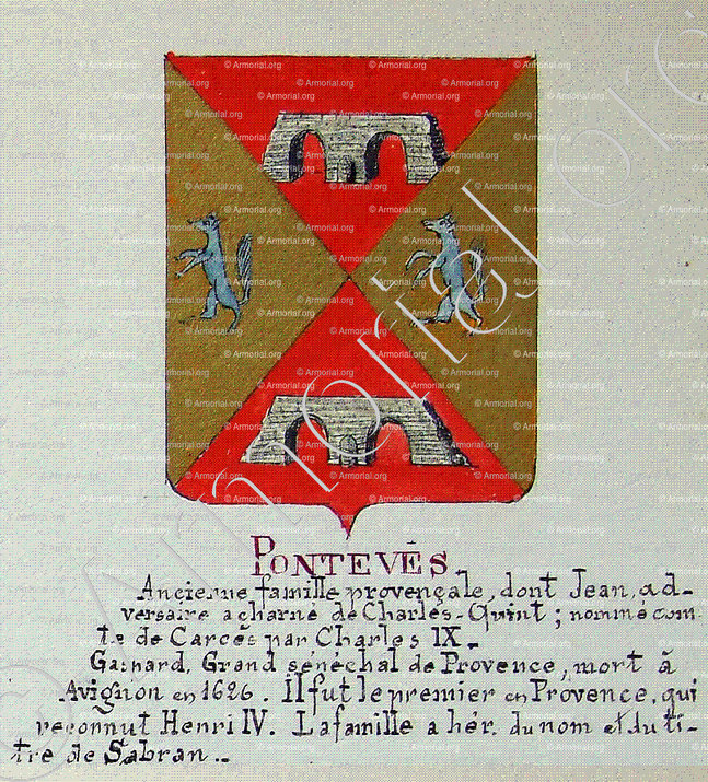 PONTEVES_Armorial Nice. (J. Casal, 1903) (Bibl. mun. de Nice)_France (i)