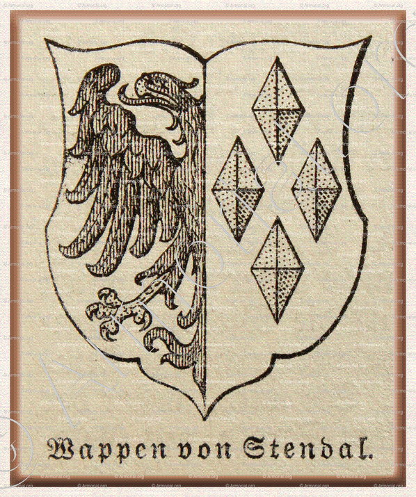 STENDAL_Preuss. Regbez. Magdeburg, Sachsen-Anhalt 1897_Deutsch heraldischen Stil.