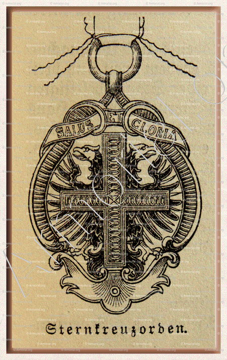 STERNKREUZORDEN_Österreich. Frauenorden, 1668. Orden 1897_Deutsch heraldischen Stil.