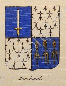 MARCHAND  Armoiries, blason, Etymologie et origine, nom de famille