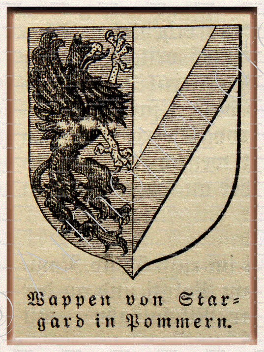 Von STARGARD_in Pommern, Preuss. Regbez. Stettin 1897_Deutsch heraldischen Stil.