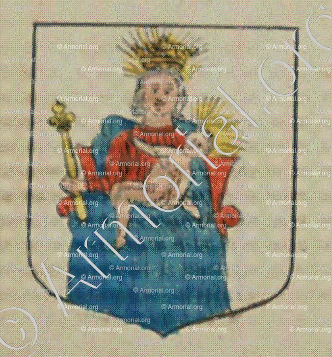 Le Couvent des Underlinden de la ville de Colmar (Alsace)_Blason enregistré sous le règne de Louis XIV_France 