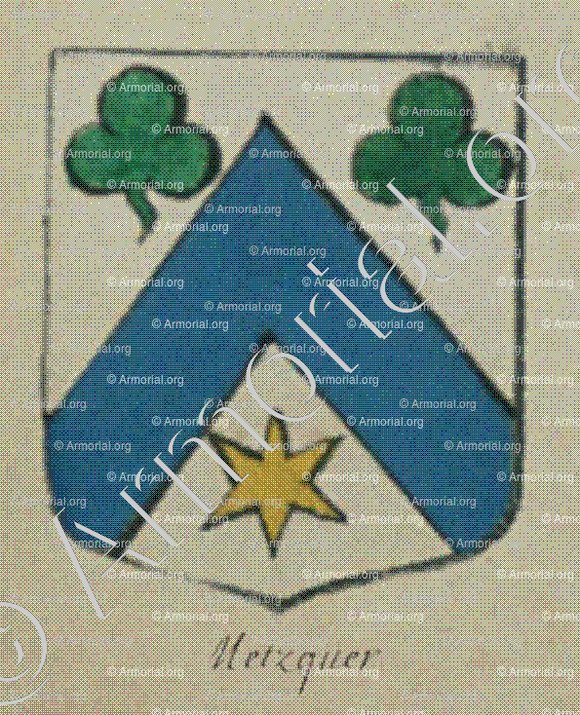 METZQUER_Alsace, Armorial de France (Ch; d'Hozier, 1696-1710)._France