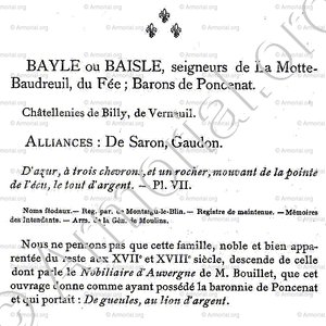 BAYLE_Armorial du Bourbonnais (Cte G. de Soultrait, 1890)_France (ii)