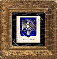 cadre-ancien-or-BEAUCHAMPS_Armorial Philippe de Fleury. Paris._France