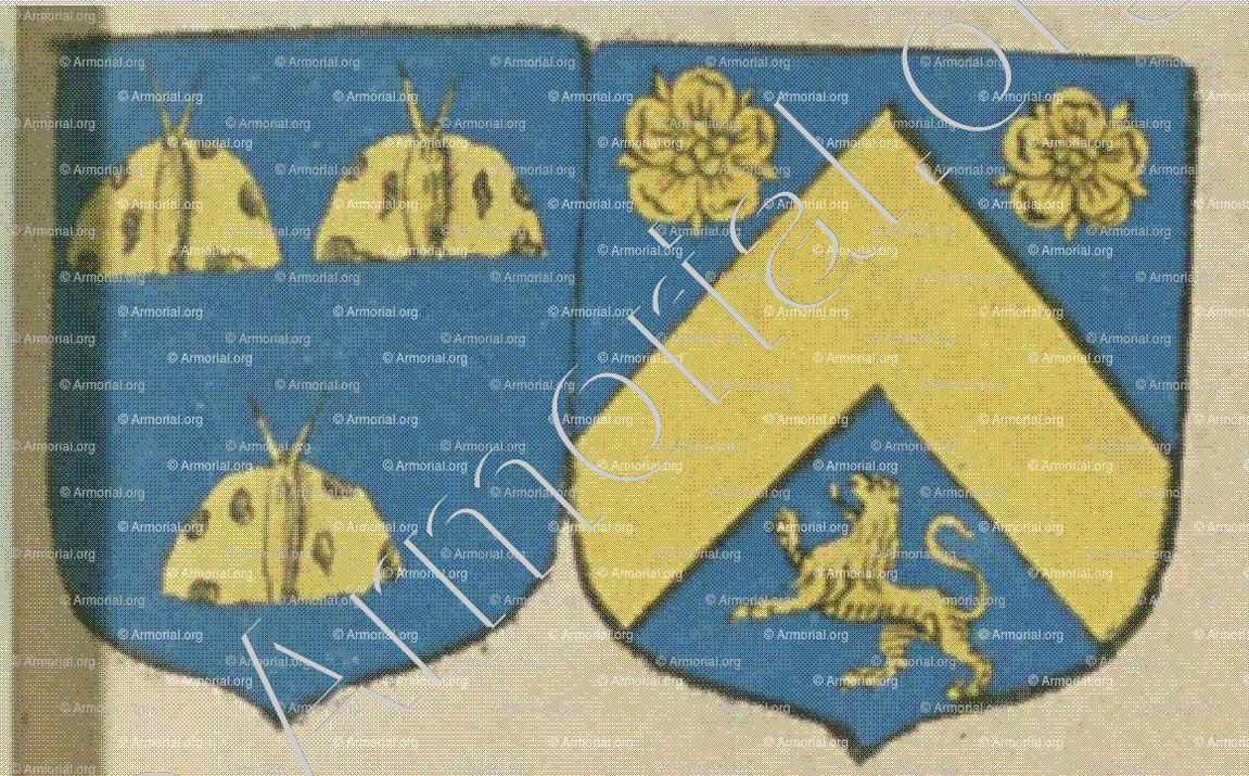 BARRIN de la GALISSONIERE et BEGON (La Rochelle)_Blason enregistré sous le règne de Louis XIV._France