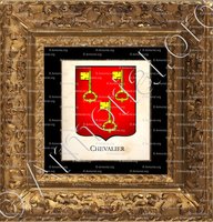 cadre-ancien-or-CHEVALIER_Armorial Philippe de Fleury. Paris._France