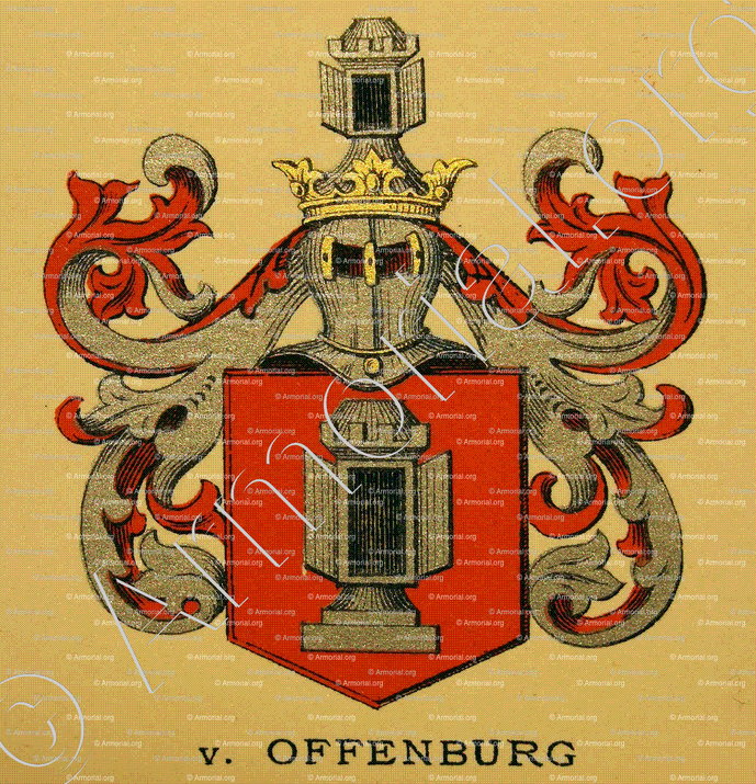 von OFFENBURG_Wappenbuch der Stadt Basel . B.Meyer Knaus 1880_Schweiz 