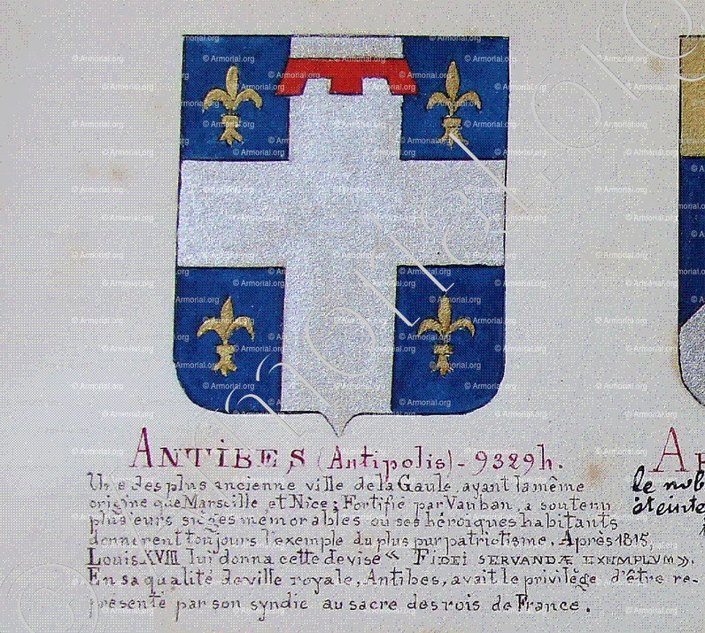 ANTIBES_Armorial Nice. (J. Casal, 1902) (Bibl. mun. de Nice)_France (i)