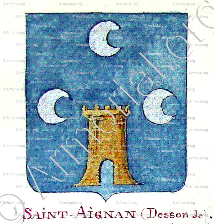 SAINT AIGNAN_Armorial Nice. (J. Casal, 1903) (Bibl. mun. de Nice)._France