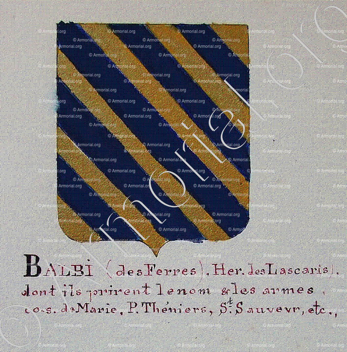 BALBI (des Ferres)_Armorial Nice. (J. Casal, 1902) (Bibl. mun. de Nice)_France (i)