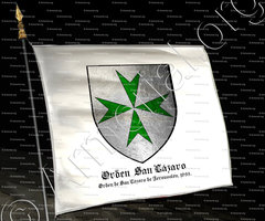 drapeau-ORDEN SAN LÁZARO_Orden de San Lázaro de Jersusalén, 1099._Palestinia