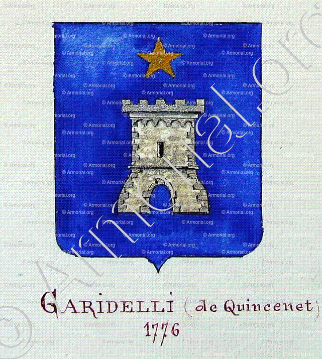 GARIDELLI (de Quincenet)_Armorial Nice. (J. Casal, 1903) (Bibl. mun. de Nice)_France (1)