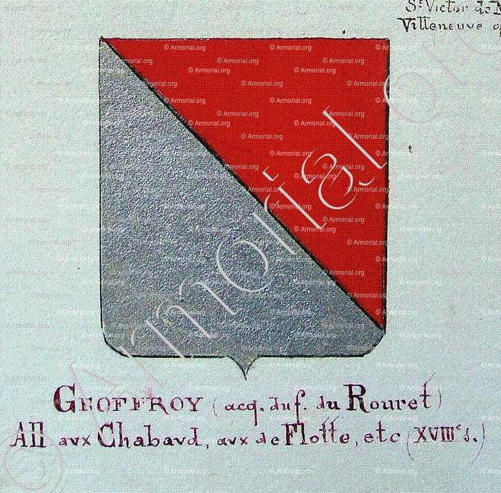 GEOFFROY (du Rouret)_Armorial Nice. (J. Casal, 1903) (Bibl. mun. de Nice)_France (1)