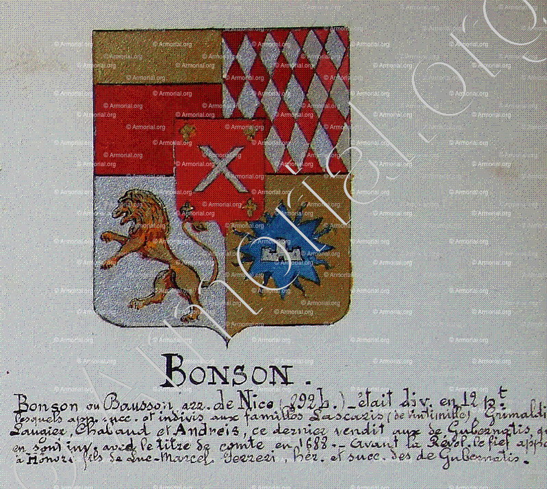 BONSON_Armorial Nice. (J. Casal, 1902) (Bibl. mun. de Nice)_France (i)