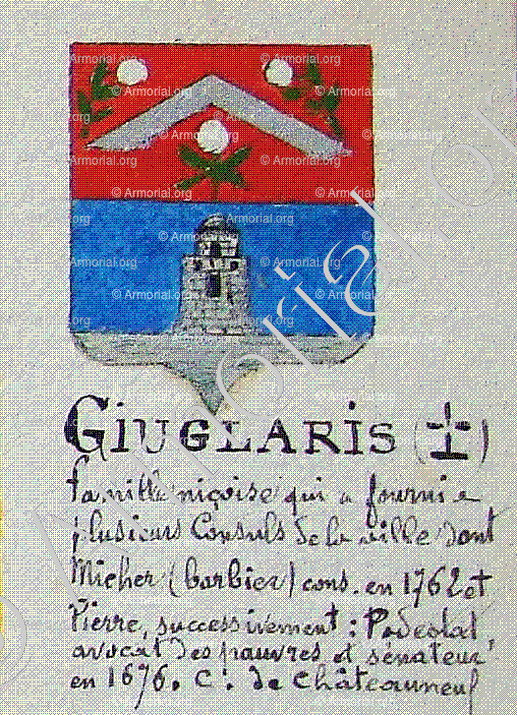 GIUGLARIS_Armorial Nice. (J. Casal, 1903) (Bibl. mun. de Nice)_France (1)