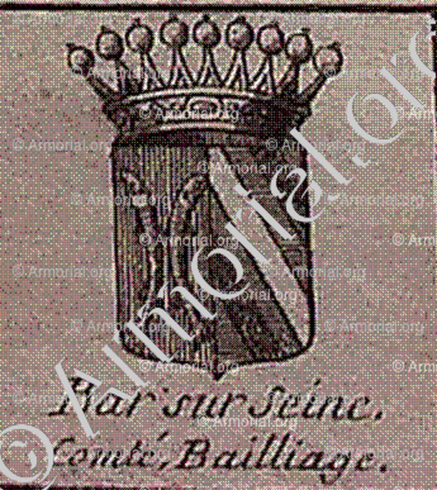 BAR SUR SEINE_Armorial de Bourgogne et de Bresse, 1674. (J. Chevillard, 1726)_; France