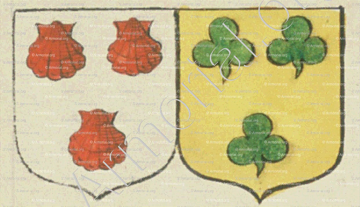 BUSILLE et REGNIER (La Rochelle)_Blason enregistré sous le règne de Louis XIV._France