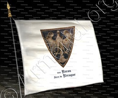 drapeau-von RARON, Sires de RAROGNE_Valais_Suisse