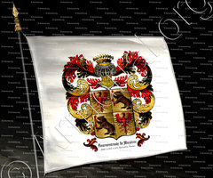 drapeau-FOURMESTRAULX de WAZIERES_Noble en 1623 et 1670, Tournaisis, Comté de Flandre._France Belgique 