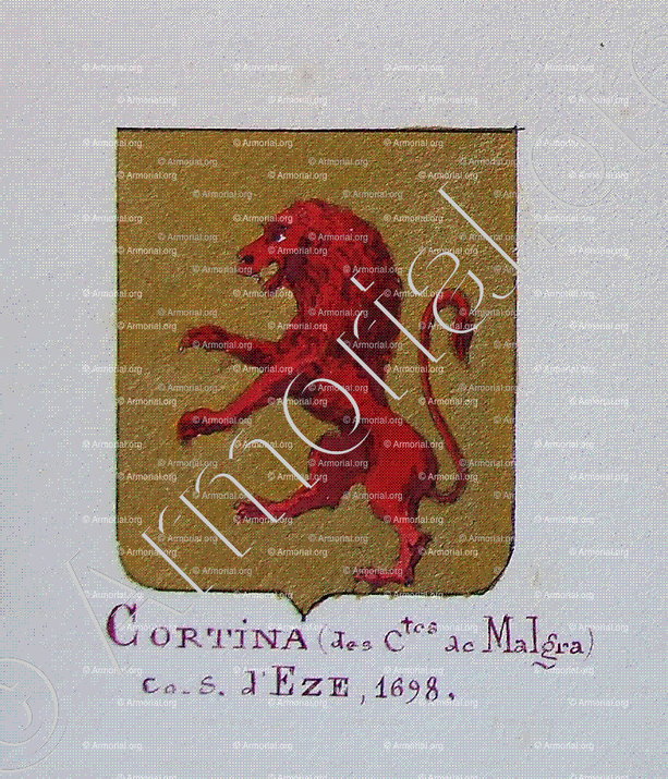 CORTINA (Comtes de MALGRA)_Armorial Nice. (J. Casal, 1902) (Bibl. mun. de Nice)_France (i)