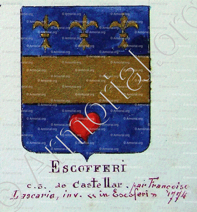 IN ESCOFFERI_Armorial Nice. (J. Casal, 1903) (Bibl. mun. de Nice)_France Devise.