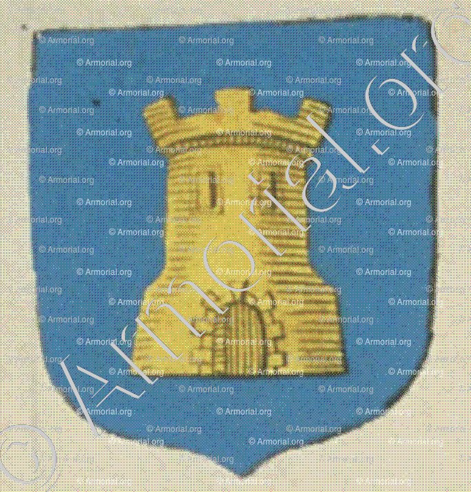 DALLERET femme Seigneur d'Allerq (La Rochelle)_Blason enregistré sous le règne de Louis XIV._France