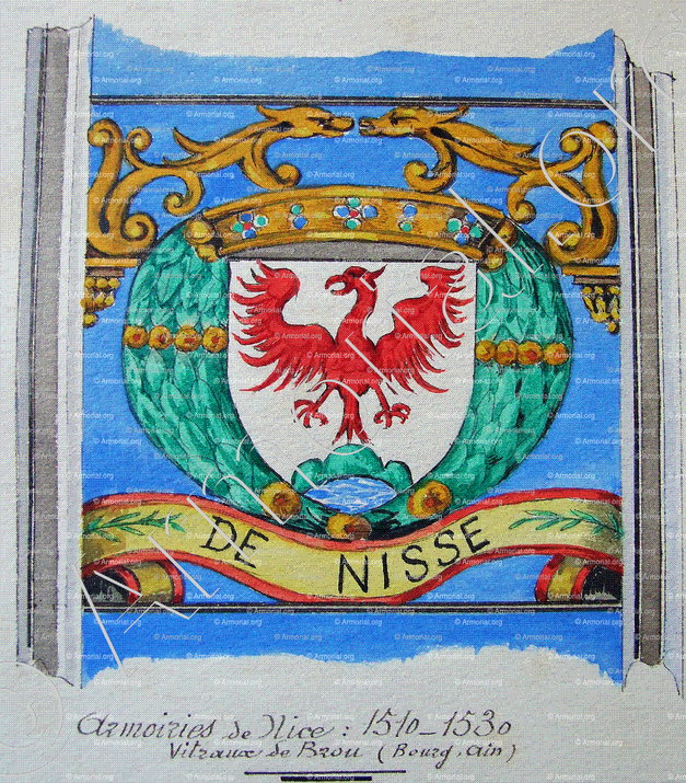 DE NISSE_Armorial Nice. (J. Casal, 1903) (Bibl. mun. de Nice)_France (i)