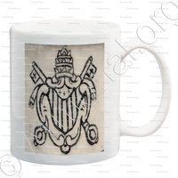 mug-BENEDETTO XIV_Pape, 1740. Blason relevé à Bastia. Corse_France ()