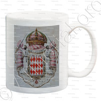 mug-DEO JUVANTE_Armorial Nice. (J. Casal, 1903) (Bibl. mun. de Nice) Avec l'Aide de Dieu ( devise des Grimaldi)_France