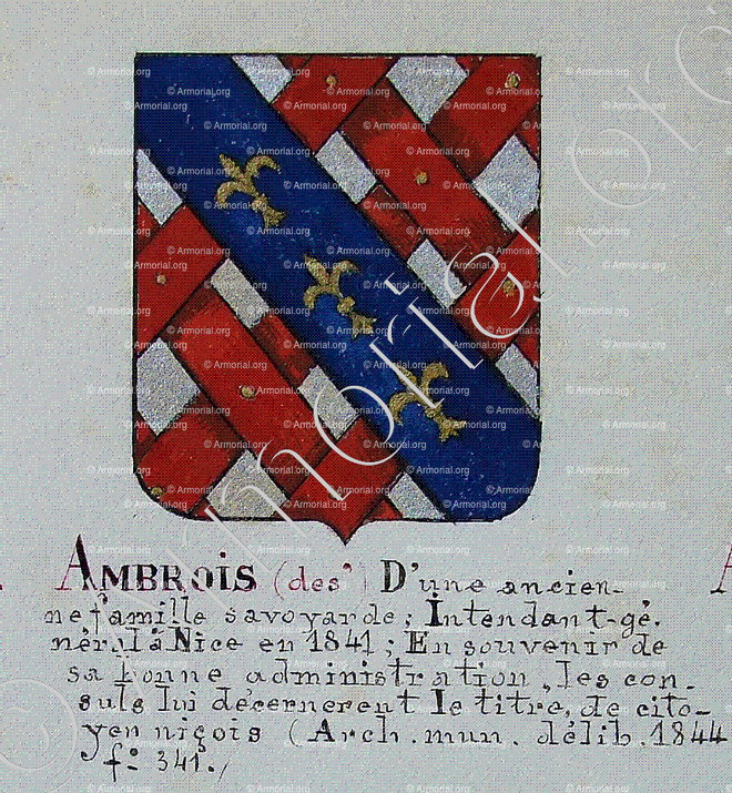 des AMBROIS_Armorial Nice. (J. Casal, 1903) (Bibl. mun. de Nice)_France (i)