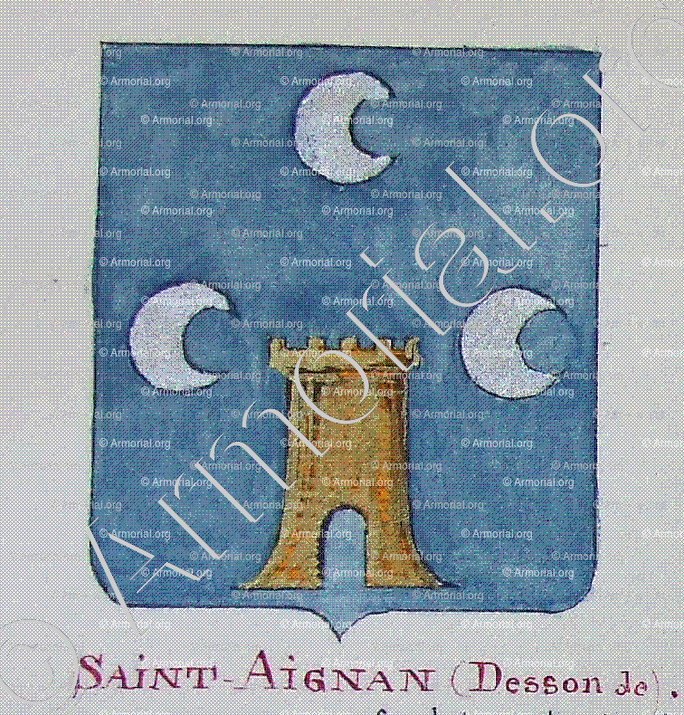 DESSON de SAINT-AIGNAN_Armorial Nice. (J. Casal, 1903) (Bibl. mun. de Nice)_France (i)