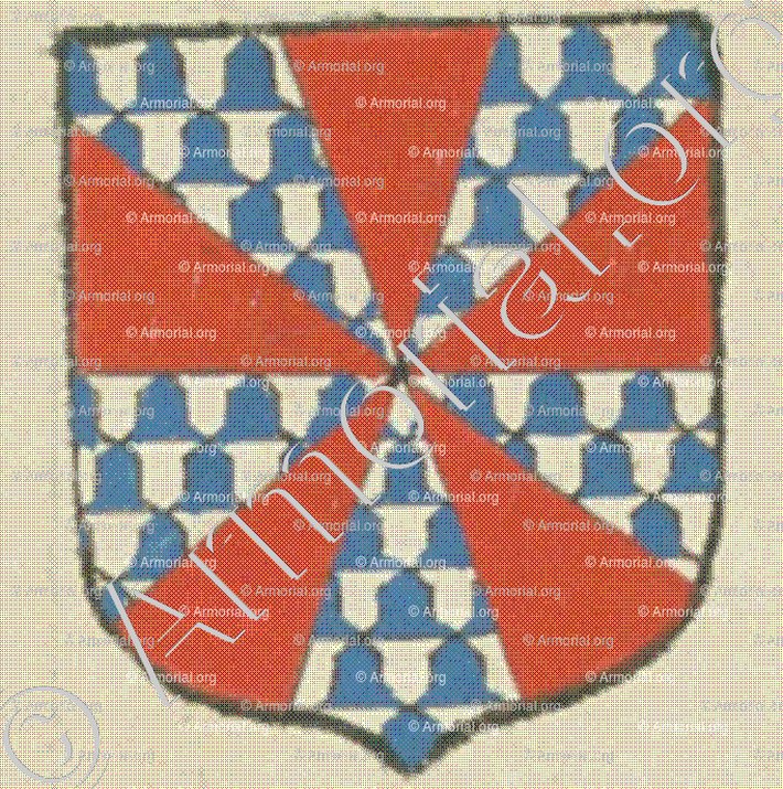 de BELLEVILLE (La Rochelle)_Blason enregistré sous le règne de Louis XIV._France