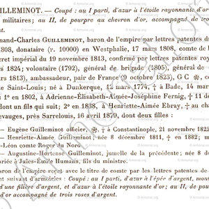 GUILLEMINOT_Baron de l'Empire, 1808. Comte de l'Empire 1813._France Napoleon Ier