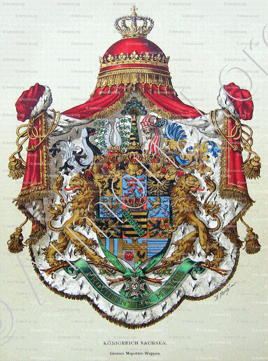 SACHSEN_Königreich Sachsen. Grosses Majest¨ts-Wappen._Deutsches Kaiserreich