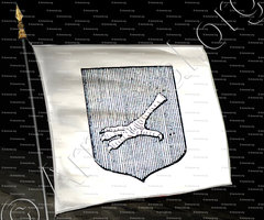 drapeau-MEMBRE_De gueules, à un membre d'argent._Héraldique