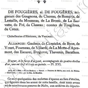 de FOUGERES_Armorial du Bourbonnais (Cte G. de Soultrait, 1890)_France (ii)