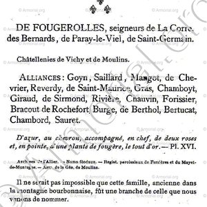 de FOUGEROLLES_Armorial du Bourbonnais (Cte G. de Soultrait, 1890)_France (ii)