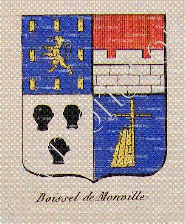 BOISSEL DE MONVILLE_Noblesse d'Empire._France