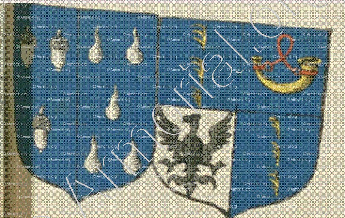 de MEZIERES et GUILLAUDEAU (La Rochelle)_Blason enregistré sous le règne de Louis XIV._France