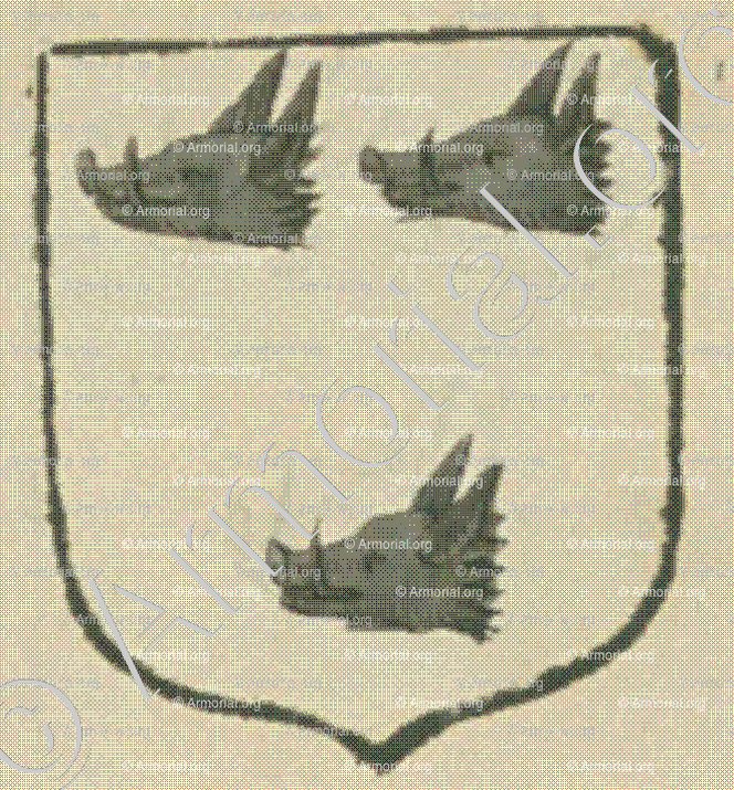 de QUEUX (La Rochelle)_Blason enregistré sous le règne de Louis XIV._France