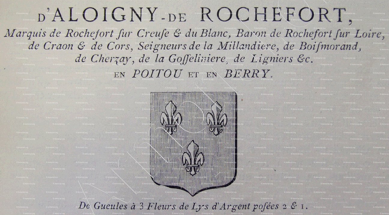 ALOIGNY de ROCHEFORT_Poitou Berry_France