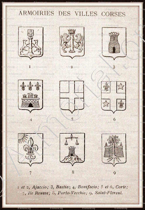 AJACCIO_Corse. Armorial Corse, 1892._France (1)