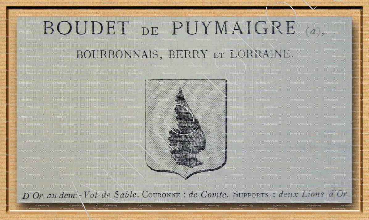 BOUDET de PUYMAIGRE_Bourbonnais, Berry, Lorraine._France (i)