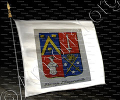 drapeau-D'AVRANGE D'HAUGERENVILLE_Noblesse d'Empire._France