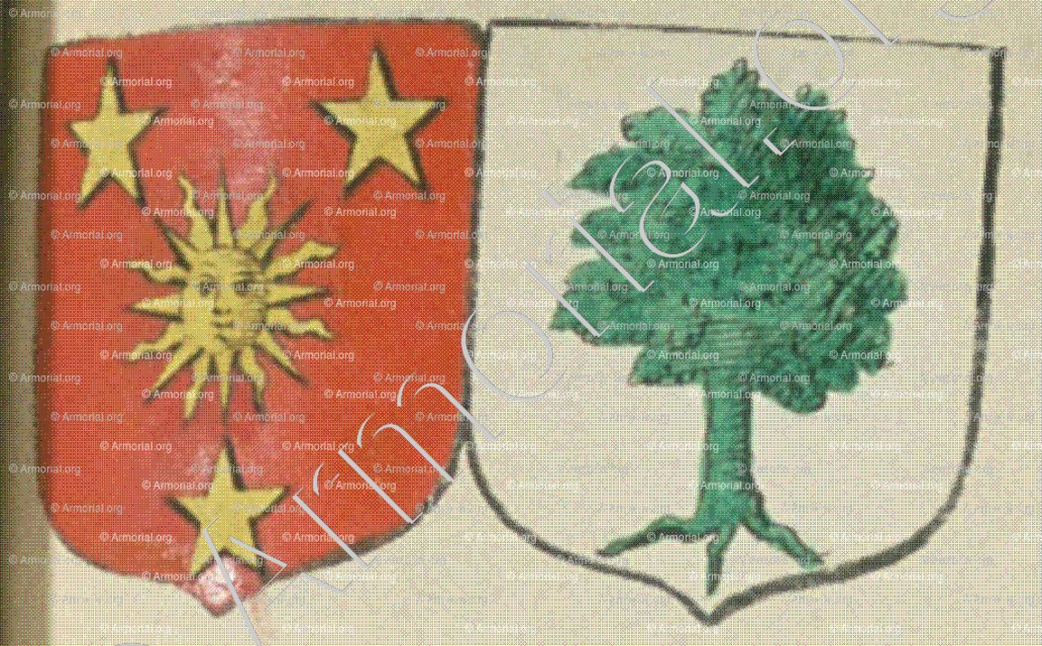 DURAND et de FRANCHART (La Rochelle)_Blason enregistré sous le règne de Louis XIV._France