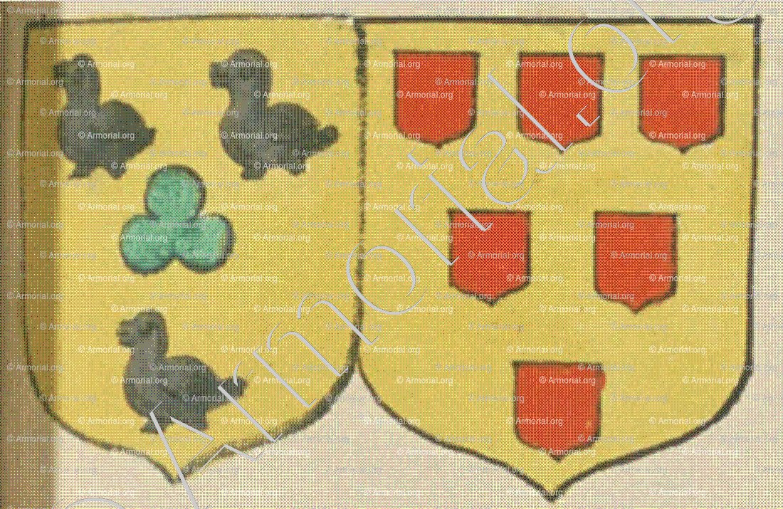 ERARD et de FERRIERE (La Rochelle)_Blason enregistré sous le règne de Louis XIV._France