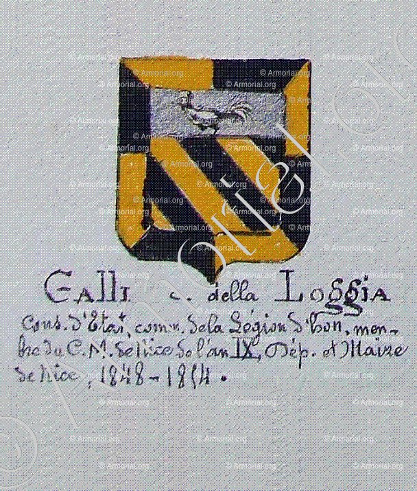 GALLI della LOGGIA_Armorial Nice. (J. Casal, 1903) (Bibl. mun. de Nice)._France (i)