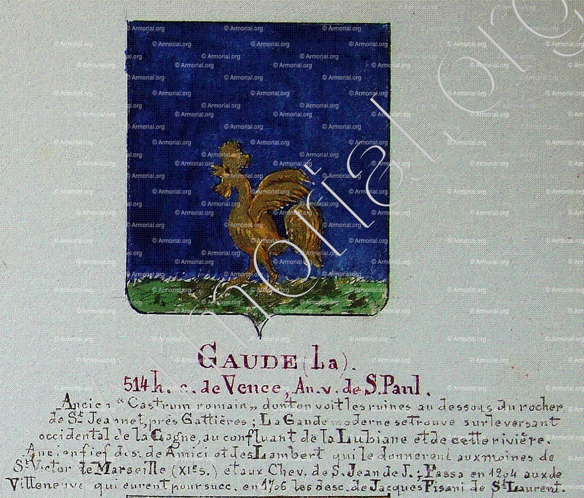 La GAUDE_Armorial Nice. (J. Casal, 1903) (Bibl. mun. de Nice)._France (i)